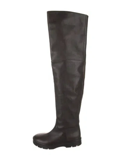 Pre-owned The Row Leather Boots In Multi