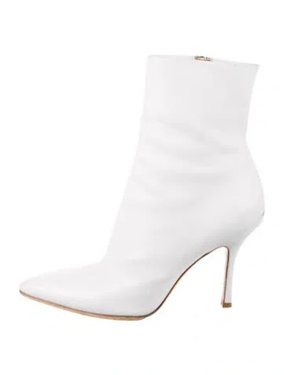 Pre-owned The Row Leather Boots In White