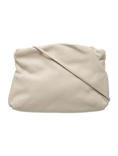 Pre-owned The Row Leather Bourse Clutch In Neutrals