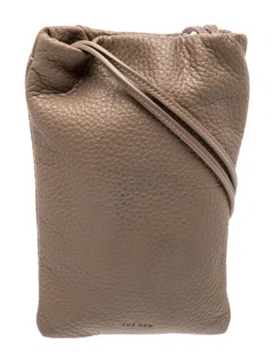 Pre-owned The Row Leather Bourse In Neutral