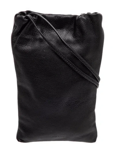 Pre-owned The Row Leather Bourse Phone Case In Black