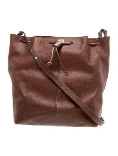 Pre-owned The Row Leather Bucket Bag In Brown