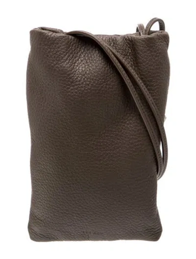 Pre-owned The Row Leather Bucket Bag In Brown