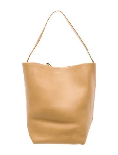 Pre-owned The Row Leather Bucket Bag In Neutral
