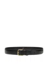 The Row Leather Buckle Belt In Black