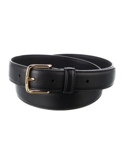 Pre-owned The Row Leather Buckle In Black