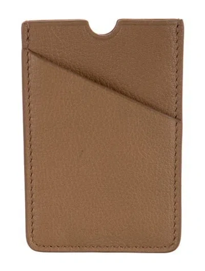 Pre-owned The Row Leather Card Holder In Brown
