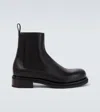 The Row Leather Chelsea Boots In Black