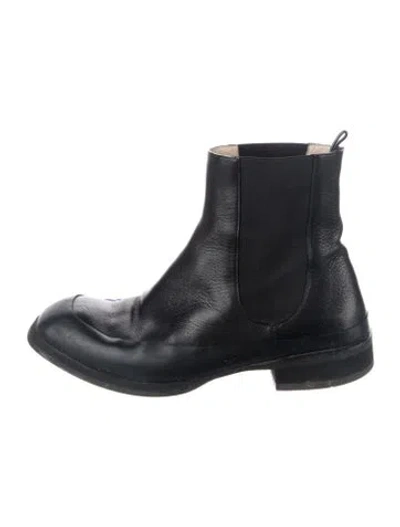 Pre-owned The Row Leather Chelsea Boots In Black