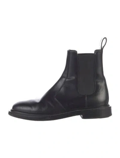 Pre-owned The Row Leather Chelsea Boots In Black