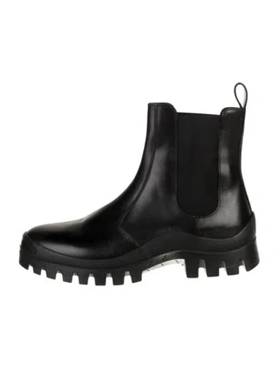 Pre-owned The Row Leather Chelsea Boots In Black
