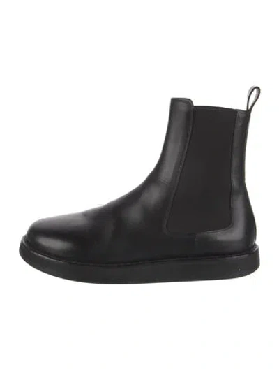 Pre-owned The Row Leather Chelsea Boots In Black