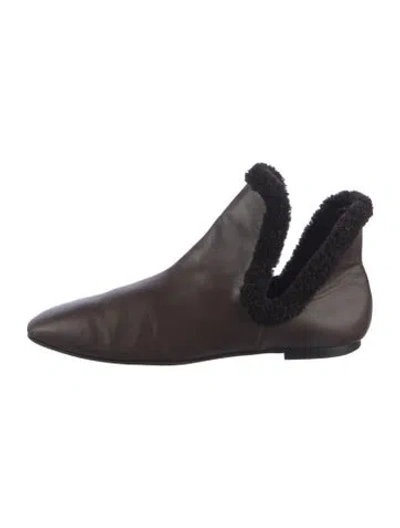 Pre-owned The Row Leather Chelsea Boots In Brown