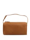 The Row Leather Clutch Bag In Brown