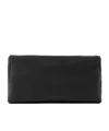 The Row Leather Clutch In Black