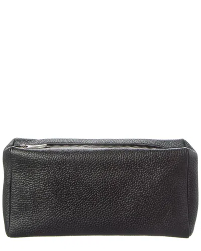 The Row Leather Clutch In Black