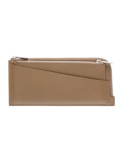 Pre-owned The Row Leather Clutch In Neutral