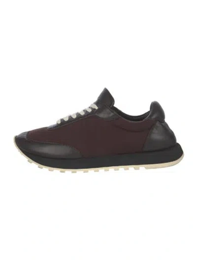 Pre-owned The Row Leather Colorblock Pattern Athletic Sneakers In Brown