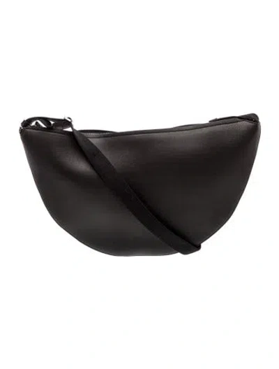 Pre-owned The Row Leather Crescent Messenger Bag In Black