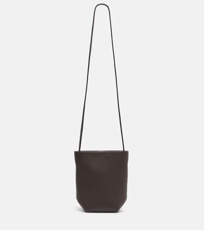 The Row N/s Park Leather Crossbody Bag In Brown