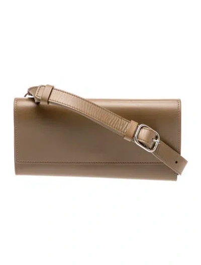 Pre-owned The Row Leather Crossbody Bag In Neutral