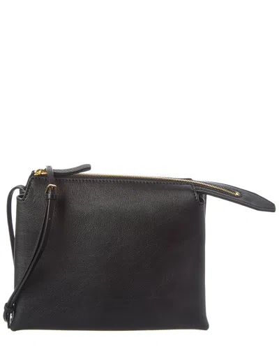The Row Leather Crossbody In Black