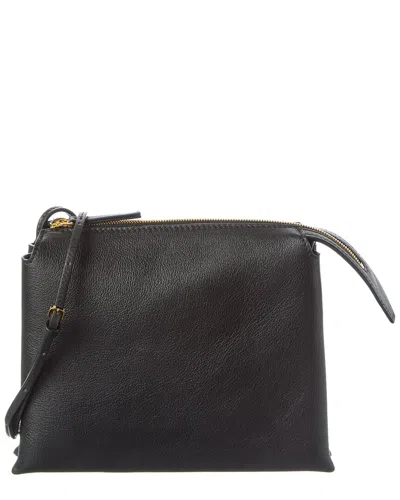 The Row Leather Crossbody In Black