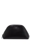 The Row Devon Leather Pouch In Black