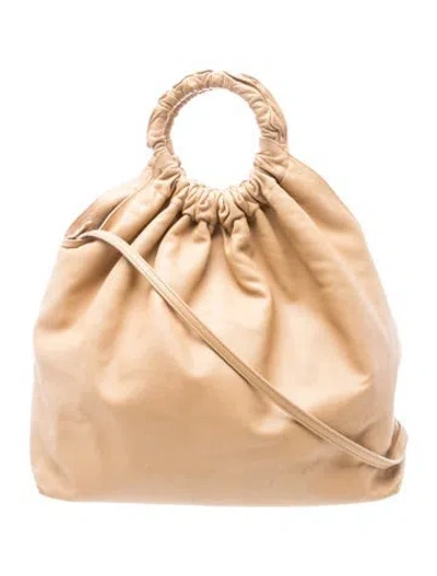 Pre-owned The Row Leather Double Circle In Brown