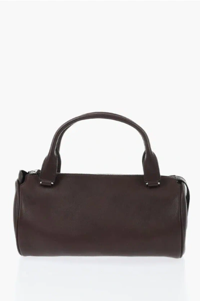 The Row Leather Edith Bowler Bag In Brown
