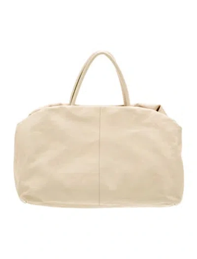 Pre-owned The Row Leather Elio Bourse In Neutral