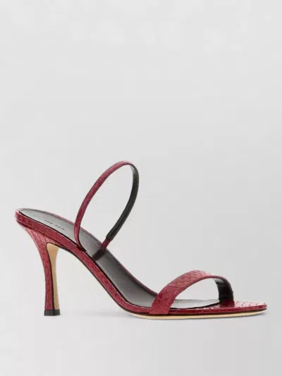 The Row Ella Snakeskin-effect Slingback Sandals In Red