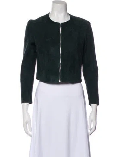 Pre-owned The Row Leather Evening Jacket In Green