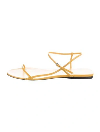 Pre-owned The Row Leather Flats W/ Tags In Yellow