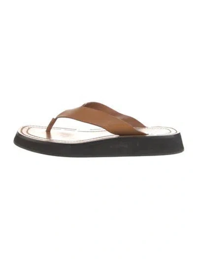 Pre-owned The Row Leather Flip Flops In Multi