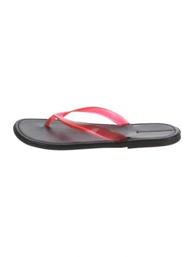Pre-owned The Row Leather Flip Flops In Red