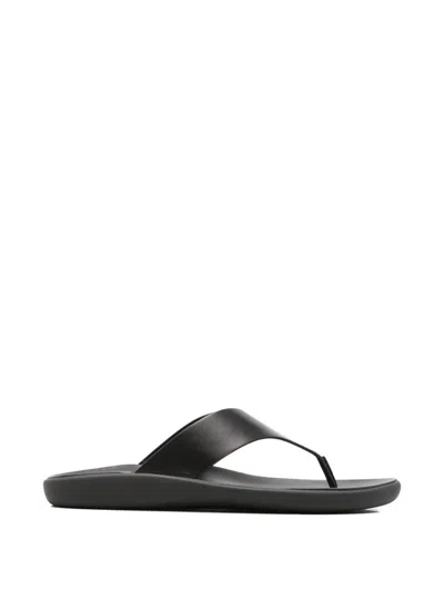 The Row Ginza Flat Sole Open Toe Slides In Black