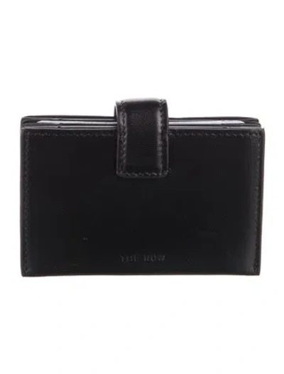 Pre-owned The Row Leather French Purse In Black