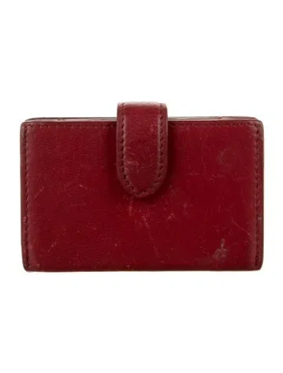 Pre-owned The Row Leather French Purse In Red