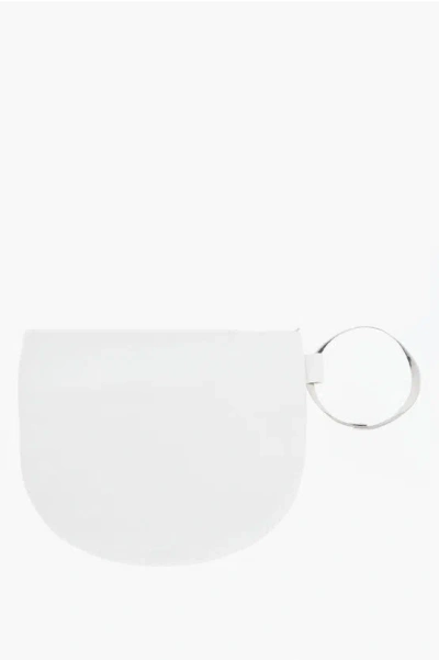 The Row Leather Geo Wrist Bag With Zipped Closure