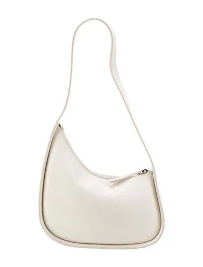 Pre-owned The Row Leather Half Moon In White