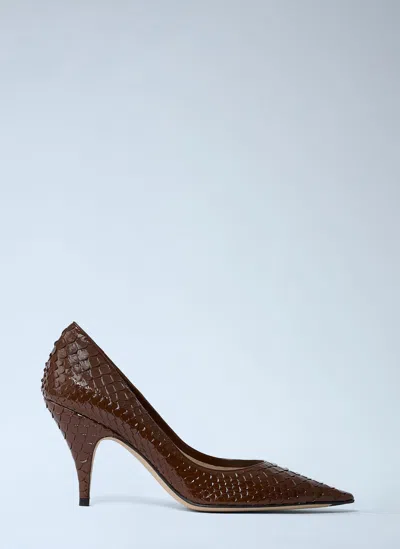 The Row Leather Heels In Brown