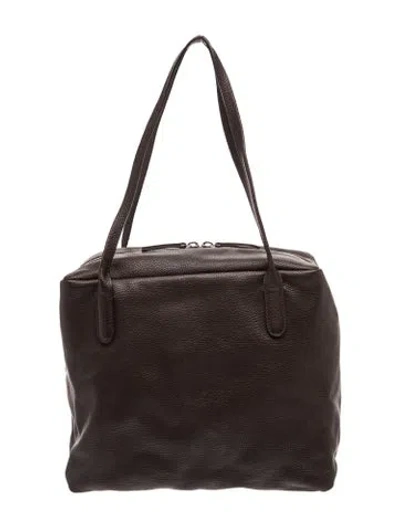 Pre-owned The Row Leather 'henri' Bag In Brown