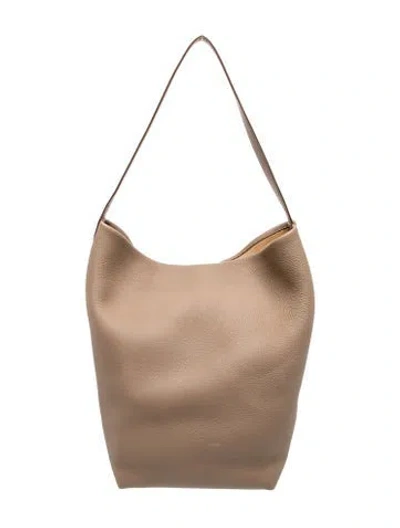 Pre-owned The Row Leather Hobo In Neutral