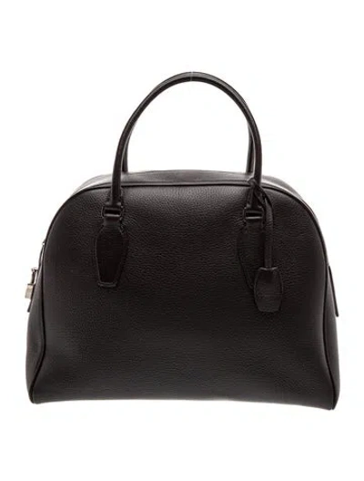 Pre-owned The Row Leather India 12 In Black