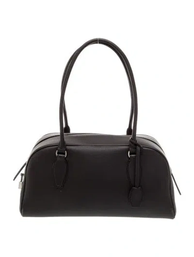 Pre-owned The Row Leather India East West In Black