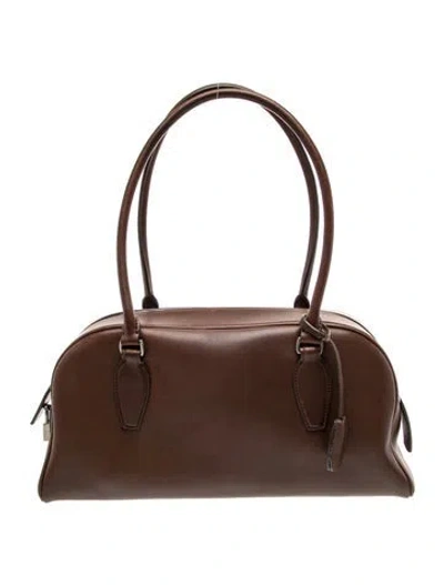 Pre-owned The Row Leather India East West In Brown