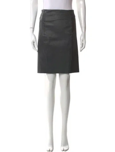 Pre-owned The Row Leather Knee-length Skirt In Black