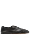 The Row Leather Lace-up Shoes In Black