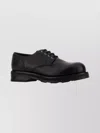 The Row Leather Lace-up Shoes With Low Block Heel In Black